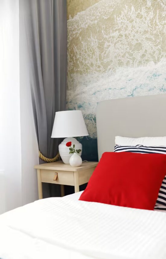 Sypialnia w apartamencie centrum slupsk